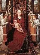 Hans Memling Virgin and Child Enthroned with Two Angels Spain oil painting artist